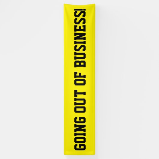 Uit bedrijf gaan Eenvoudig zwart bannerteken Spandoek (Verticaal)