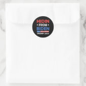 Uit Biden Trump 2024 Grappige Anti Joe Biden Manne Ronde Sticker (Tas)