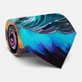 Uit bij Zee Abstract Stropdas (Opgerold)