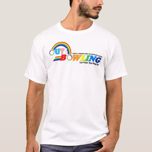 Uit Bowling League 10 Jaar Wheaton Bowl Logo T-shi T-shirt (Voorkant)