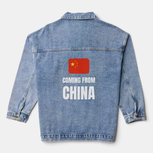 Uit China komen Denim Jacket (Achterkant)