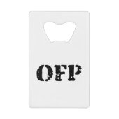 UIT CREDITKAART FLESSENOPENER (Voorkant)