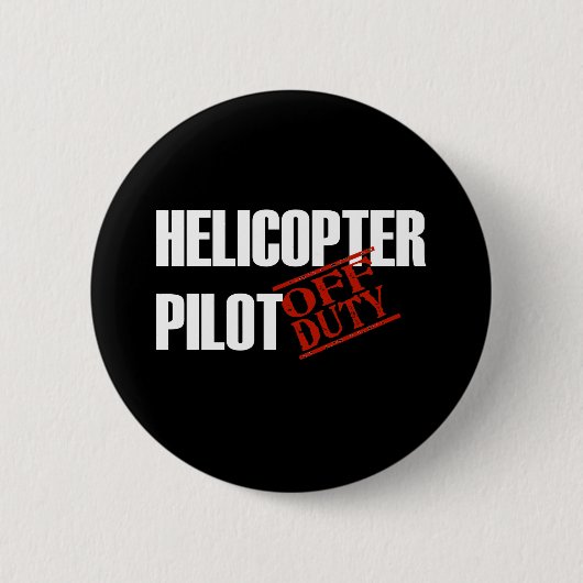 UIT-DARTE HELICOPTER PILOT DARK RONDE BUTTON 5,7 CM (Voorkant)