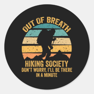 Uit de adem wandelen samenleving maak je geen zorg ronde sticker