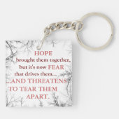 UIT DE ASHES sleutelhanger (Achterkant)