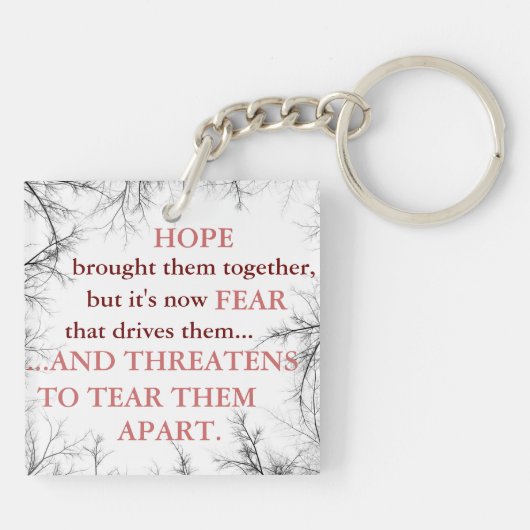 UIT DE ASHES sleutelhanger (Achterkant)