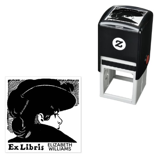 Uit de bibliotheek ex libris boek Bilbliophile Zelfinktende Stempel (In situ)
