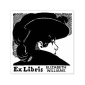 Uit de bibliotheek ex libris boek Bilbliophile Zelfinktende Stempel (Design)
