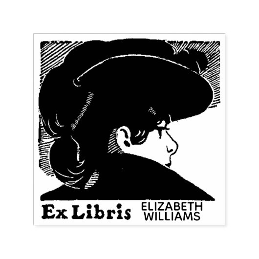 Uit de bibliotheek ex libris boek Bilbliophile Zelfinktende Stempel (Design)
