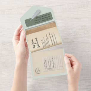 Uit de bibliotheek- Klassieke & Romantische Boek H All In One Uitnodiging