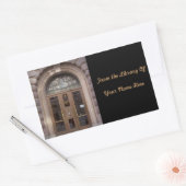 Uit de bibliotheek met aanpasbare boeketiketten rechthoekige sticker (Envelop)