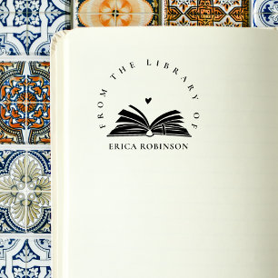 Uit De Bibliotheek Van Aangepaste Vintage Boek Har Rubberstempel