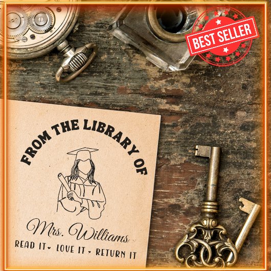 Uit de bibliotheek van | Afstuderen Meisje Boek Le Zelfinktende Stempel