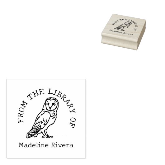 Uit de bibliotheek van Barn Owl Book Rubberstempel (Gestempeld)