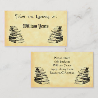 Uit de Bibliotheek van Boeken Bookplate Visitekaartje