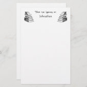 Uit de bibliotheek van boeken Custom Stationery Briefpapier (Voorkant / Achterkant)