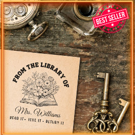 Uit de bibliotheek van | Bosbloemen  boek Zelfinktende Stempel