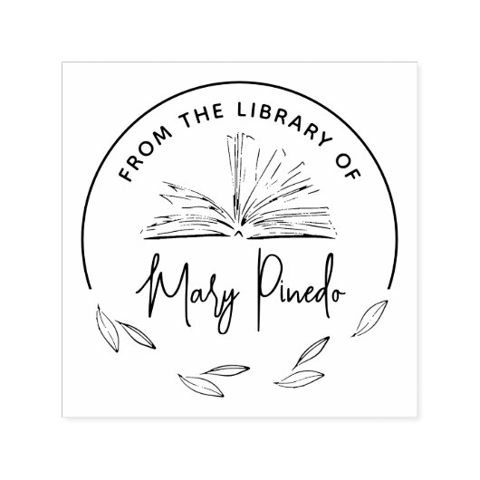 Uit de Bibliotheek Van Botanisch Boekplaat Boekste Zelfinktende Stempel (Design)