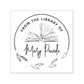 Uit de Bibliotheek Van Botanisch Exlibris Boekstem Zelfinktende Stempel (Design)