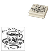 Uit de Bibliotheek van Custom Teacup Rubber Stamp Rubberstempel (Gestempeld)