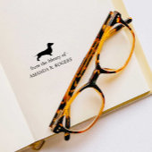 UIT DE BIBLIOTHEEK VAN DACHSHOND HOND LIEFHEBBERS RUBBERSTEMPEL