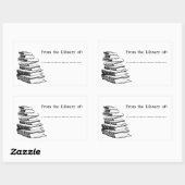 Uit de bibliotheek van de  aangepaste boekenplaat rechthoekige sticker (Vel)