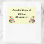 Uit de bibliotheek van de  aangepaste boekenplaat rechthoekige sticker (Tas)