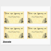 Uit de bibliotheek van de  aangepaste boekenplaat rechthoekige sticker (Vel)