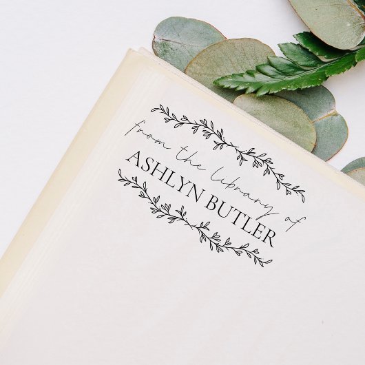 Uit de bibliotheek van de aangepaste naam Wood Sta Rubberstempel