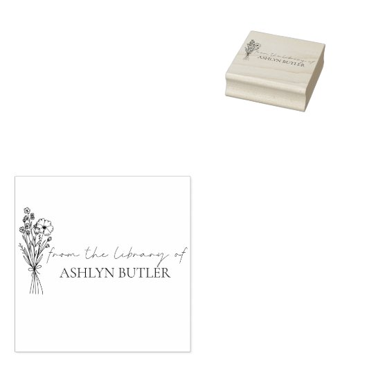 Uit de bibliotheek van de aangepaste naam Wood Sta Rubberstempel (Gestempeld)