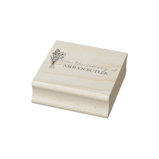 Uit de bibliotheek van de aangepaste naam Wood Sta Rubberstempel (Stempel)