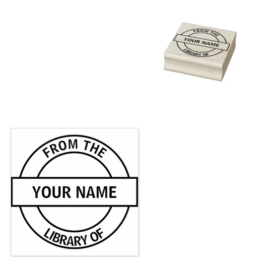 Uit de bibliotheek van de boekenplaat rubberstempel (Gestempeld)