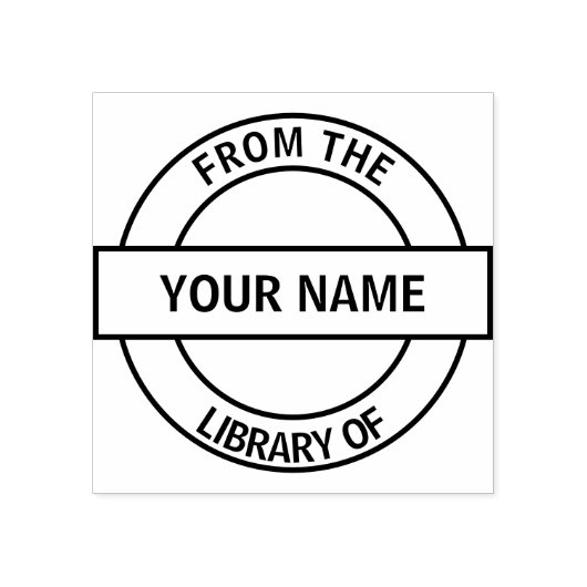 Uit de bibliotheek van de boekenplaat rubberstempel (Afrduk)