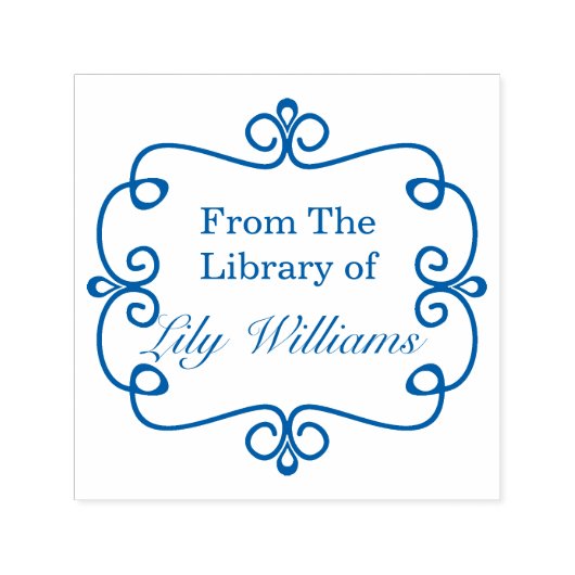 Uit de bibliotheek van de boekenplaat  zelfinktende stempel (Design)