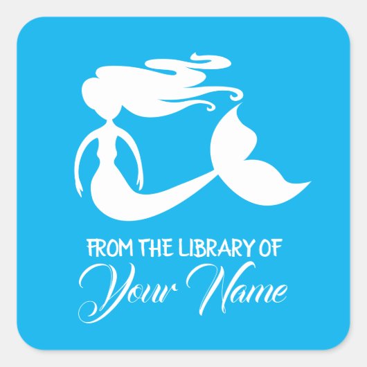 Uit de bibliotheek van de boekplaatstickers van ki vierkante sticker (Voorkant)