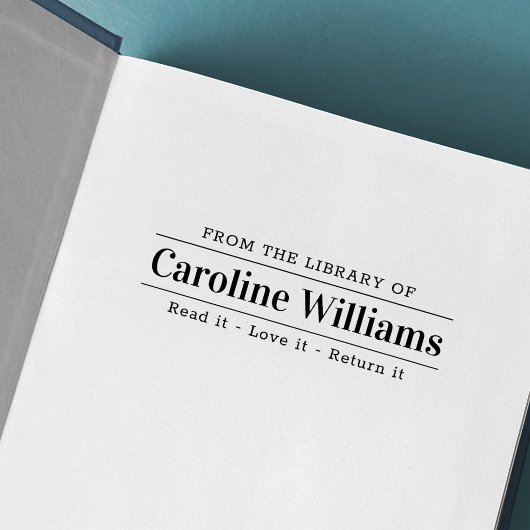 Uit de bibliotheek van de douane bookplate rubberz rubberstempel