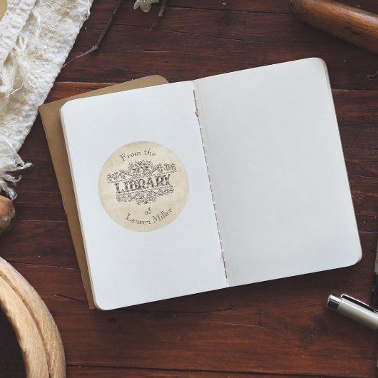 Uit de Bibliotheek van de Eigenaar van het Aangepa Ronde Sticker