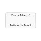 Uit de bibliotheek van de Etiketten, de Gift van d Etiket (Voorkant)