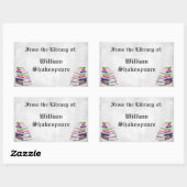 Uit de bibliotheek van de Gotische brief Custom Bo Rechthoekige Sticker (Vel)