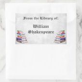 Uit de bibliotheek van de Gotische brief Custom Bo Rechthoekige Sticker (Tas)