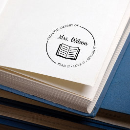 Uit de bibliotheek van de leraar rubberstempel