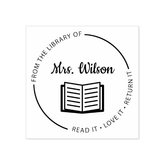 Uit de bibliotheek van de leraar rubberstempel (Afrduk)