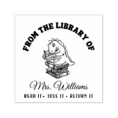 Uit de bibliotheek van | Dinosaurus op boeken lera Zelfinktende Stempel (Design)