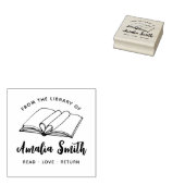 uit de bibliotheek van | Eenvoudig hartboek Rubberstempel (Gestempeld)