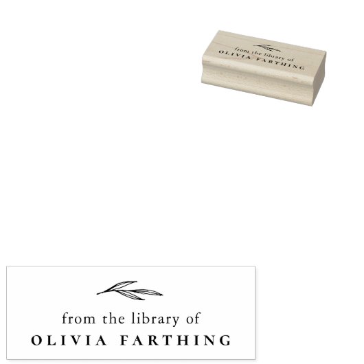 uit de bibliotheek van | Eenvoudige Ex Libris Aang Rubberstempel (Gestempeld)