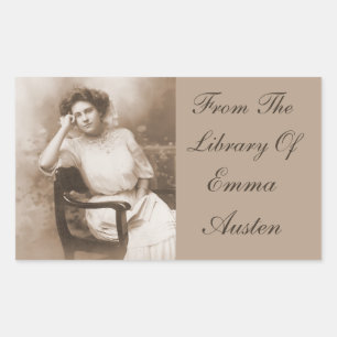 Uit de bibliotheek van... fotoboek rechthoekige sticker