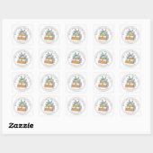 Uit de bibliotheek van geïllustreerd boekplaat vierkante sticker (Vel)