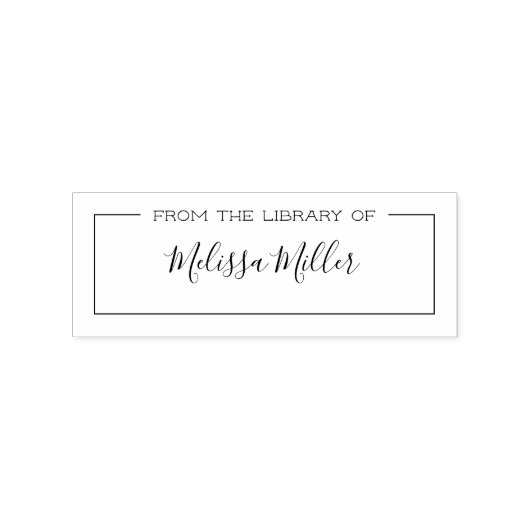 Uit de bibliotheek van gepersonaliseerde boekstemp rubberstempel (Afrduk)