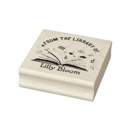 Uit de bibliotheek van - gepersonaliseerde naam rubberstempel