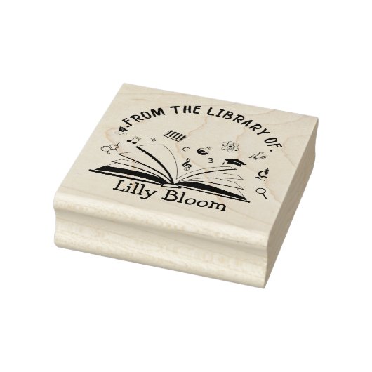 Uit de bibliotheek van - gepersonaliseerde naam rubberstempel (Stempel)